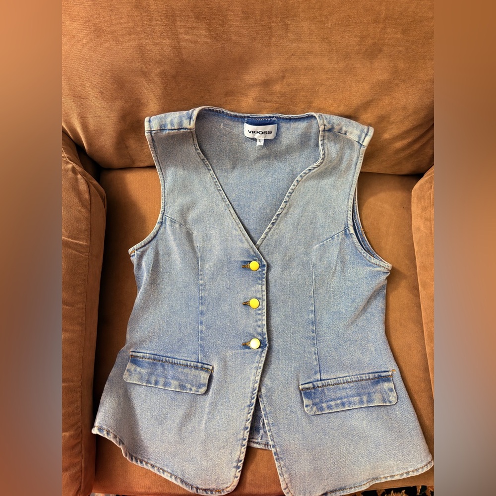 Vigoss Light Blue Denim Vest